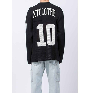 Logo personnalisé OEM ODM Chandails à manches longues en coton 100% anti-rides respirants pour l'hiver à col rond pour hommes - Product Image 4