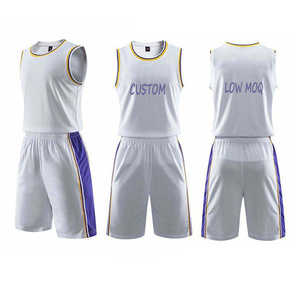 Maillot de basket-ball sans manches antibactérien avec logo personnalisé OEM, impression lumineuse, ensemble cousu pour l'équipe, le club, le numéro - Product Image 1