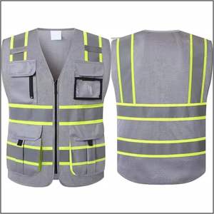 Chaleco de Seguridad Reflectante de Alta Visibilidad 100% Poliéster, Transpirable, para Construcción e Ingeniería, con Logotipo Personalizado, Fluorescente - Product Image 2