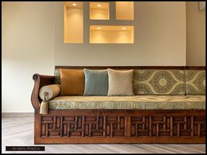 การออกแบบตกแต่งภายในแบบอาหรับมาจลิส ดีไซน์คลาสสิกสมัยใหม่ ชุดห้องนั่งเล่นหรูหรา ที่นั่งเข้ามุมสุดหรู ดีไซน์ประหยัดพื้นที่ - Product Image 3