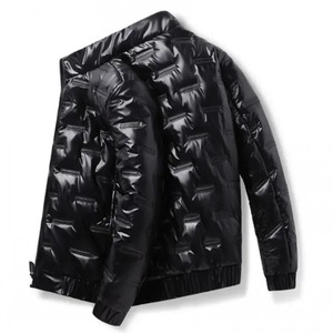 2024 Men's Fashion Jackets Winter Parkas Stand Collar Front Logo Harajuku Warm <b>Padded</b> Coat New Year Promotion External Hot Items - Product Image 6