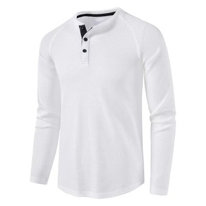 Nouveau T-shirt d'hiver pour homme, Europe et États-Unis, T-shirt uni à manches longues pour homme, sous-vêtement, chemise Henry pour homme - Product Image 4