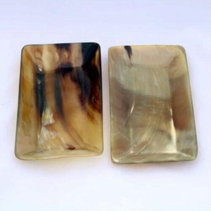 Plateau de service en corne de buffle naturel moderne pour bijoux de mariage et présentation de desserts, plateau décoratif personnalisable - Vente en gros - Product Image 2