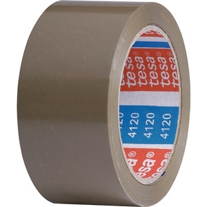 Bande de cerclage en PVC Tesa 4120 Chamois, longueur 66 m, largeur 50 mm, rouleau pour usage bureautique - Product Image 1