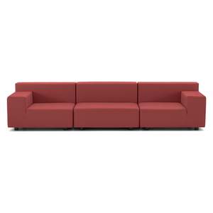Sofá Seccional Minimalista de Tres Plazas Plastics Tech, Muebles Cuadrados para Sala de Estar con Diseño Tapizado - Product Image 2