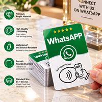 Carte de contact NFC WhatsApp, carte intelligente à taper pour chatter, pour la communication et le marketing avec les clients professionnels