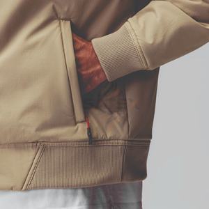 แจ็กเก็ตบอมเบอร์สำหรับผู้ชายแจ็คเก็ตบอมเบอร์ผ้าไนลอนใส่สบายทำจากโพลีเอสเตอร์ - Product Image 6