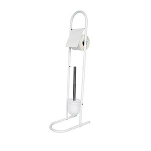 Porte-papier toilette MSV, support en acier blanc - Product Image 1