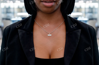 Pendentif Mémoire Personnalisé Plaqué Or de Luxe, Certifié GRA, Nouvelle Tendance Hip Hop, Bijoux Moissanite avec Logo