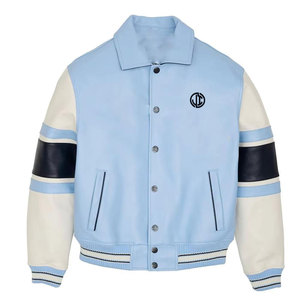 Blouson universitaire en laine/coton avec col montant et logo frontal – Écologique et respirant – Hiver 2026 – Grande Vente - Product Image 1