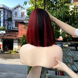 Pelucas de color Peluca de piano de cabello humano, Venta al por mayor Peluca de encaje completo de cabello humano de color de piano Bob, Pelucas de cabello humano de color para mujeres negras - Product Image 1