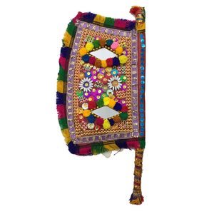 Abanico de lujo bordado hecho a mano cultural, abanico de mano de lujo hecho a mano Sindhi, abanico hecho a mano de hermoso diseño al por mayor - Product Image 6