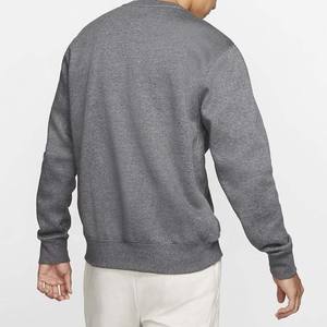 Pull couleur unie manches longues col rond vêtements pour hommes sweats à capuche 100% coton Logo personnalisé basiques sweats pour hommes - Product Image 2