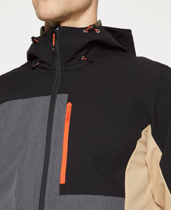 Veste de haute qualité 100% polyester pour homme, tissu softshell d'automne, isolée, respirante, pour le ski, la randonnée, col montant, style urbain - Product Image 2