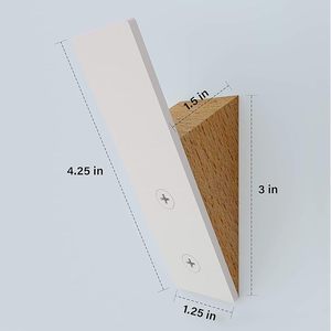 Beech Wood Coat <b>Hook</b> <b>Rack</b> With White Beech Wood <b>Wall</b> <b>Hooks</b> Decorative <b>Wall</b> Coat <b>Hook</b> for Hanging Coats Hats and Clothing - Product Image 4