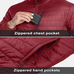 Veste d'hiver matelassée en duvet pour homme, coupe-vent, veste à bulles d'hiver pour homme - Product Image 5