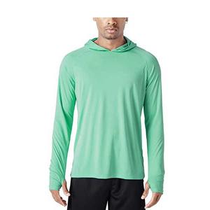 2025 nuevo diseño personalizado UPF50 UV Sudadera con capucha de pesca de secado rápido para hombres camisas impermeables de manga larga al aire libre con orificio para el pulgar al aire libre - Product Image 2