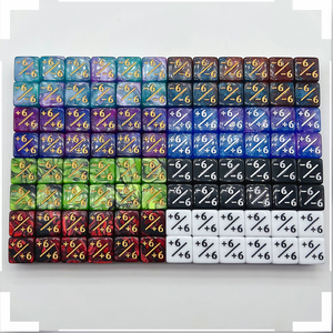 12 PCS Token xúc xắc quầy đá cẩm thạch <span class=keywords><strong>Cube</strong></span> D6 xúc xắc cho lòng trung thành ccg mtg sinh vật số liệu thống kê thẻ chơi game Phụ kiện - Product Image 6