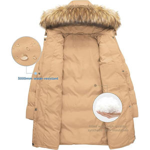Veste matelassée d'hiver pour femmes, moderne et tendance, unie, respirante, en tissu tissé, coupe-vent, construction isolante - Product Image 4
