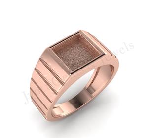 Chevalière en argent sterling 925 de bonne qualité Plaqué or 18 carats Style turc pour hommes Fabrication de bijoux vierges personnalisée fabriquée en Inde - Product Image 5