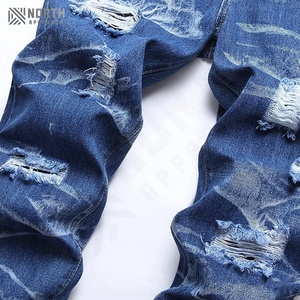 กางเกงยีนส์สำหรับผู้ชายแฟชั่นลำลองผ้าเดนิมน้ำหนักเบาทรงตรงระบายอากาศออกแบบได้ตามต้องการผลิตจากโรงงาน - Product Image 3