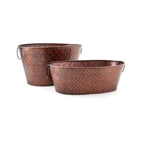 High Quality 10.5\" Home-Crafted Copper Hammered Metal Beverage <b>Bucket</b> Pail Wedding & Party <b>Drink</b> Cooler - Product Image 1