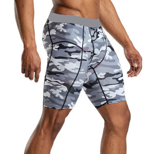 Short de sport de compression décontracté pour hommes de haute qualité taille élastique en cours d'exécution impression par sublimation motif solide - Product Image 6