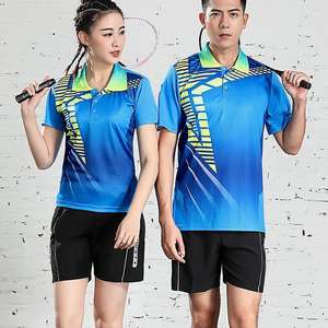 Ropa de tenis con logotipo personalizado, camiseta y pantalones cortos de bádminton para hombres y mujeres, kit de entrenamiento de uniforme de fútbol para niños - Product Image 1
