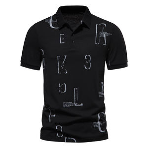 High Quality Designer <b>Men's</b> Plus Size Business <b>Black</b> <b>Polo</b> Shirt Customized Embroidery Simple Style T-Shirts-Factory Wholesale - Product Image 1