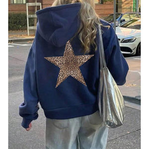 Pull-over surdimensionné avec motif personnalisé pour femmes, sweat-shirt à capuche à manches raglan, décontracté et écologique avec broderie et lettres imprimées - Product Image 3