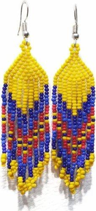 Pendientes de cuentas de semillas, bordados a mano, diseño de animales, joyería colorida con cuentas, accesorios de moda llamativos, unisex - Product Image 3