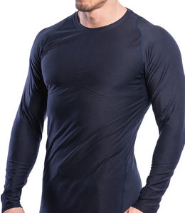 Camiseta de compresión para hombre de rendimiento elástico de 4 vías, ropa para correr, camiseta de entrenamiento de gimnasio transpirable ligera - Product Image 2