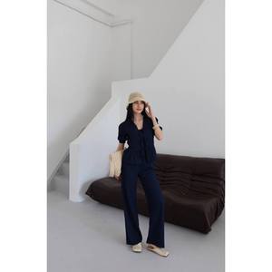 Set da donna in due pezzi con cravatta e Set da donna eleganti in alto e in basso - Product Image 3