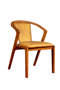 Modern Walnut Color ASH <b>Chair</b> 30*80 Coffee Table 5-Legged Pedestal <b>Cushioned</b> <b>Seat</b> Solid Wood Top Decorative Combination Features - Product Image 4