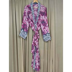 Recycled Silk Sari Women's Boho Chic Vintage <b>Beach</b> Cover Dress <b>Robe</b> for Resort Wear Gypsy House Kimono for Lounge Swimsuit Up's - Product Image 3