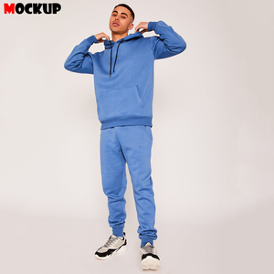 Venta al por mayor personalizado de los hombres de 2 piezas Eco-Friendly Sportswear Set de poliéster de gran tamaño Tech Fleece Jogging Chándal Solid Pattern Plus - Product Image 3