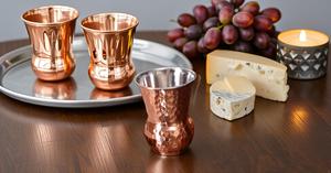 Copper Tumbler, <b>Set</b> of 4, Handheld - Product Image 6