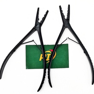 Pince à extensions à 2 trous en acier inoxydable de qualité professionnelle, écologique, avec logo personnalisé, outil capillaire de haute qualité - Product Image 5