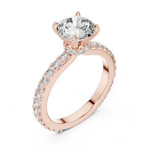 14K <b>Yellow</b> Gold Oval & Round Cut Diamond Stud Ring for Women | Bridal <b>Jewellery</b> | New Grown Diamond - Product Image 6