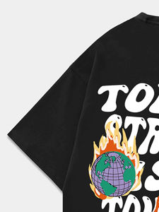 Heavy High Quality Screen Printed Letter Oversized Cotton <b>Tshirt</b> 240gsm Custom Logo <b>White</b> T Shirt for Men Manufacturers - Product Image 2