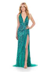 Vestido de noche Antiestático de gasa acampanado sin mangas con cuello en V y cuentas hecho a mano para mujer 2025, ropa antideslizante de fábrica para fiestas - Product Image 3