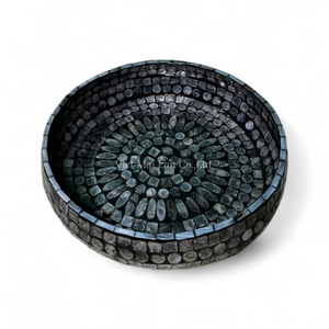 Cuencos Decorativos de Nácar, Elegantes Cuencos con Incrustaciones de Concha, Material Natural Ecológico para Cocina - Product Image 1