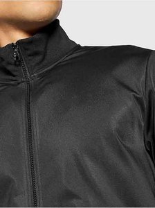 Men's Black Tracksuit Full Zip Turtleneck <b>Jacket</b> Solid Color Casual Wear Polyester Material Side Pockets Winter Style - Product Image 4