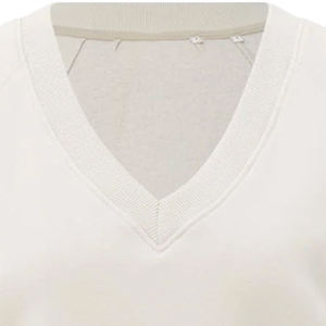 เสื้อสเวตเชิ้ตผู้หญิงคอวีทรงโอเวอร์ไซส์ น้ำหนัก 340 กรัม ผ้าฟลีซ สำหรับฤดูหนาว ระบายอากาศได้ดี เป็นมิตรกับสิ่งแวดล้อม ปักลาย ผสมโพลีเอสเตอร์/คอตตอน แขนยาว - Product Image 2