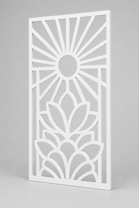 Decorative CNC Cut PVC Privacy Screen Room Divider Panel Quiet Deco Arch 800 x 1200 mm Made in Germany - Product Image 3