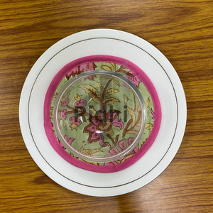 Pistachio Green Quilted Cotton Coasters Set 5x5" Hand Block Printed Eco-Friendly Reusable Drink Coasters Tea <b>Coffee</b> Mug Mats - Product Image 2