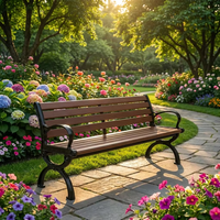Banc de parc commercial moderne YUBANG, assise en métal perforé, résistant aux intempéries, revêtement en poudre, pour place publique, jardin