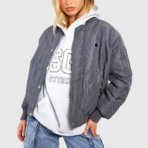 Blousons Bomber d'Hiver pour Femmes Personnalisables avec Logo – Fournisseur Direct Usine – Tricotés, Respirants, Écologiques, Coupe-Vent, Teints Unis, Col Montant - Product Image 1