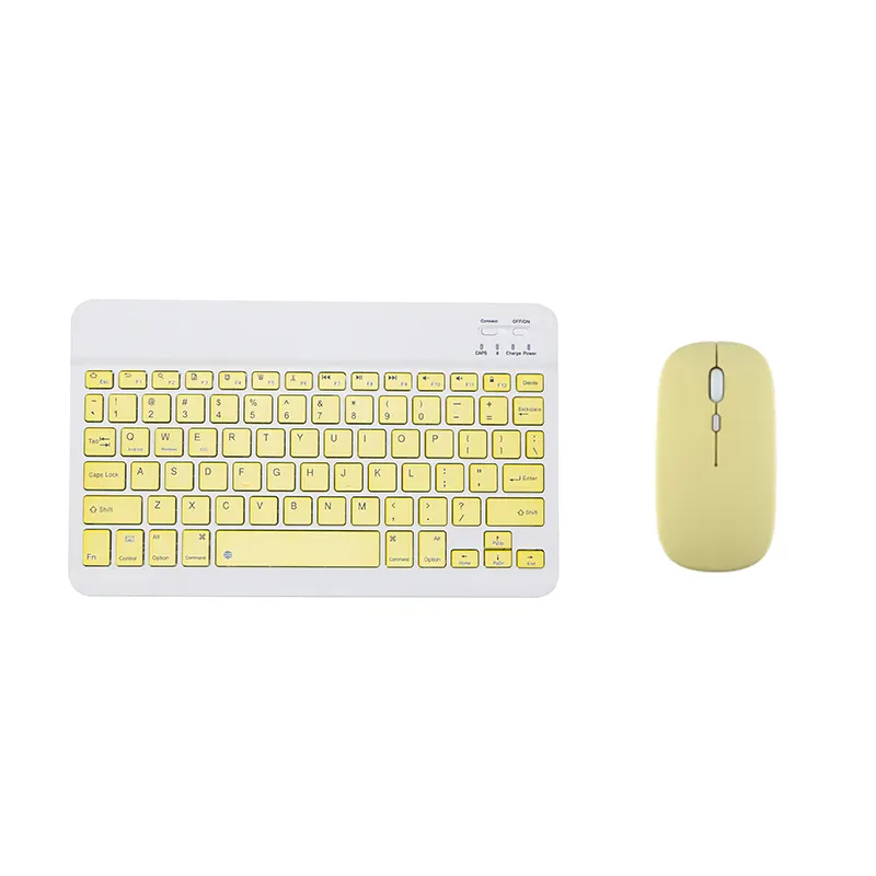 Clavier et souris sans fil Clavier et souris en acier inoxydable ultra compact et fin pour ordinateur/ordinateur de bureau/PC/ordinateur portable et Windows