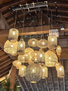 Bulk Modern Rattan Bamboo Lampshade Woven <b>Light</b> Shade Contemporary Vietnam Supply by VIFARMEX - Product Image 5